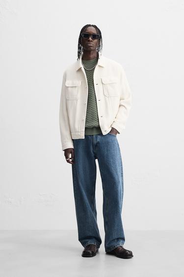 TEXTURED OVERSHIRT - Ecru by Zara - Image 0