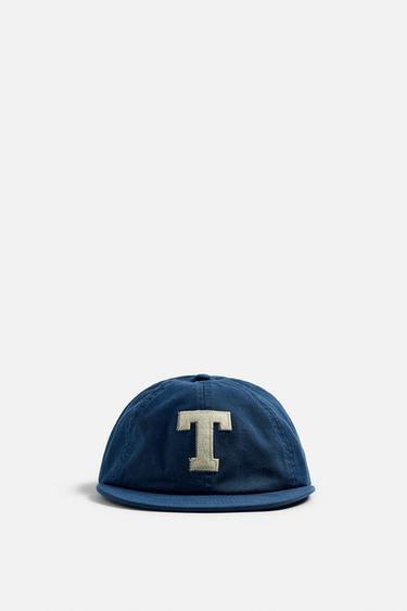 FLAT PEAK CAP WITH PATCH - Blue by Zara - Image 1