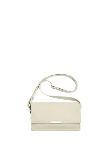 FABRIC CROSSBODY BAG WITH FLAP