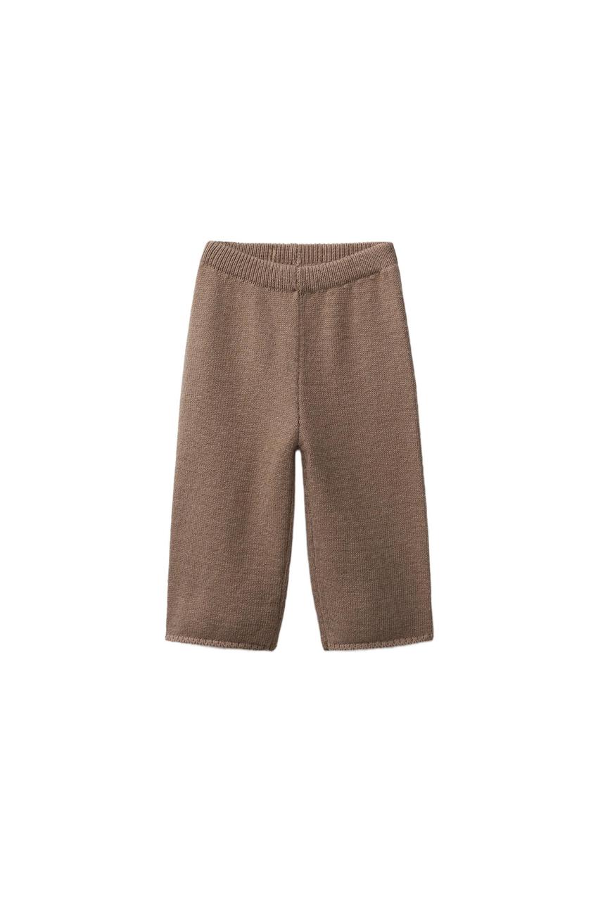 WOOL BLEND CULOTTE KNIT PANTS