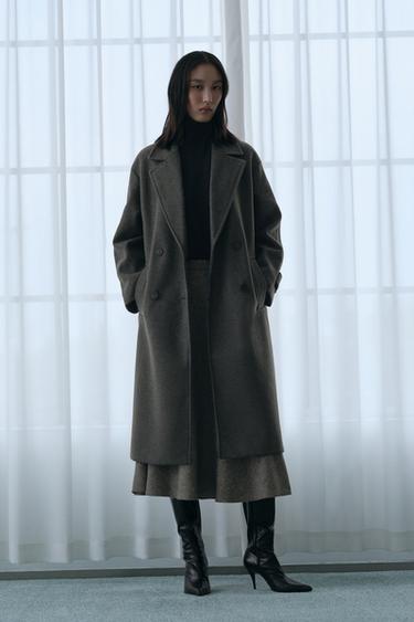 Zara 柔膚加大版大衣 - 灰色