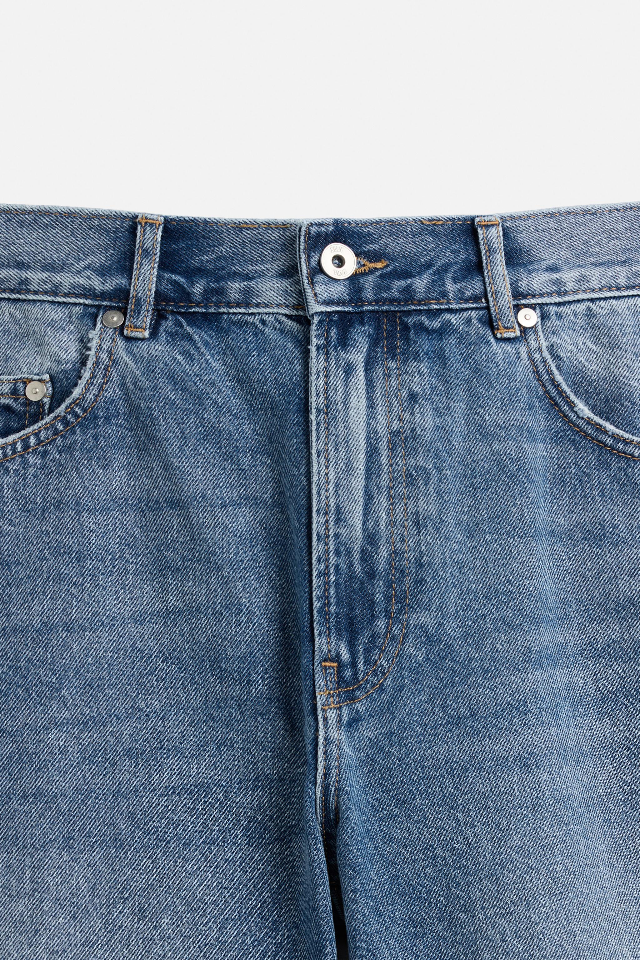 PATCHWORK RELAXED FIT JEANS - Mid-blue | ZARA United States PATCHWORK RELAXED FIT JEANS - Mid-blue | ZARA United States