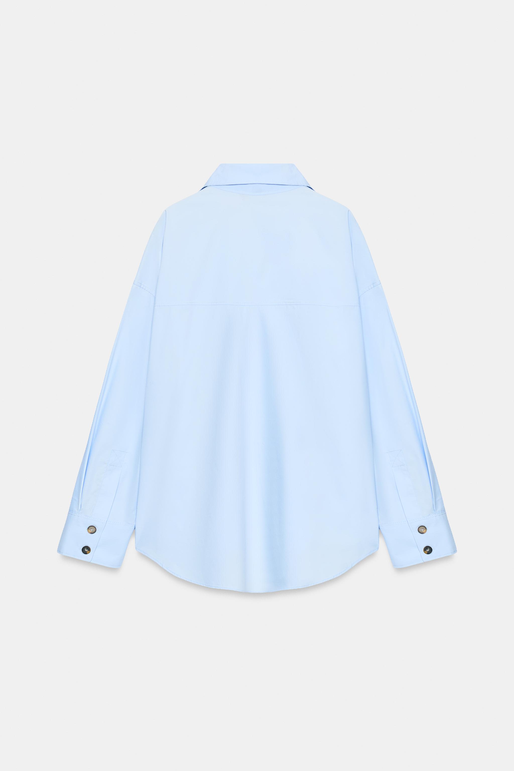 HIGH-NECK POPLIN SHIRT