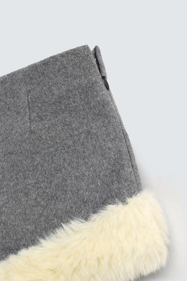 CONTRAST FAUX FUR SHORTS HARRY LAMBERT FOR ZARA X DISNEY - Silver by Zara - Image 4