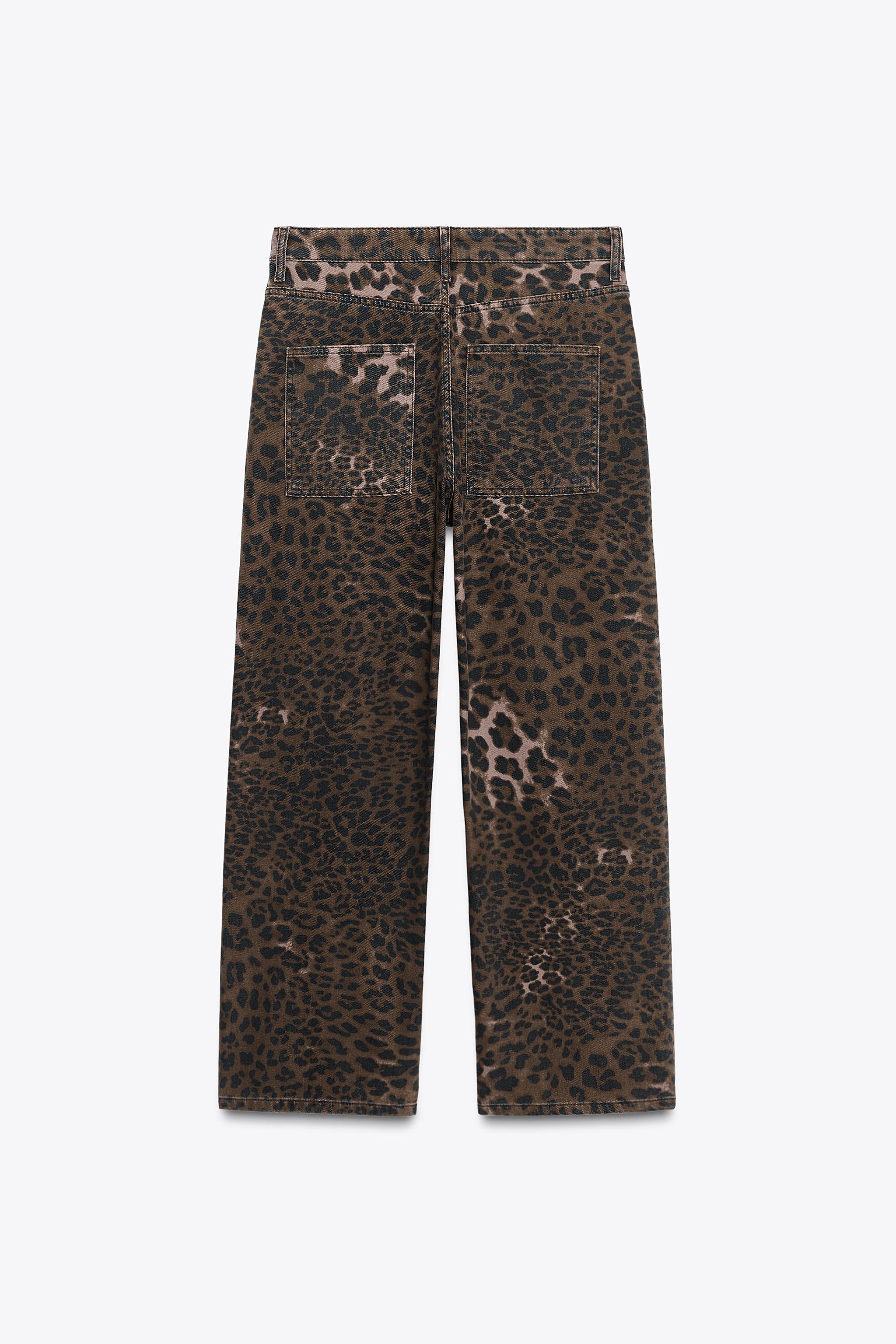 JEANS ZW COLLECTION ESTAMPADO ANIMAL - Leopardo | ZARA Brasil