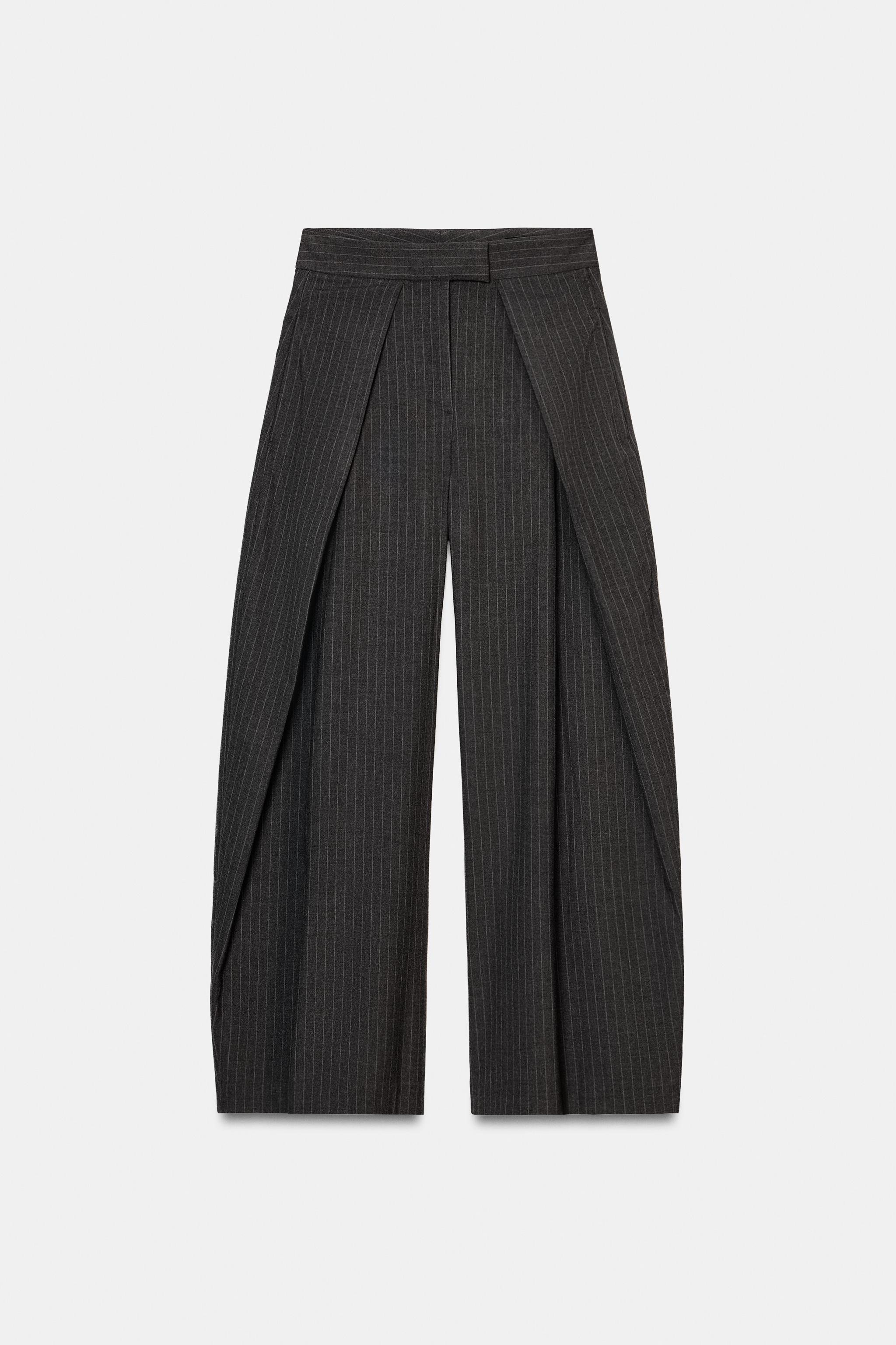 ZW COLLECTION WIDE-LEG TROUSERS - striped | ZARA India
