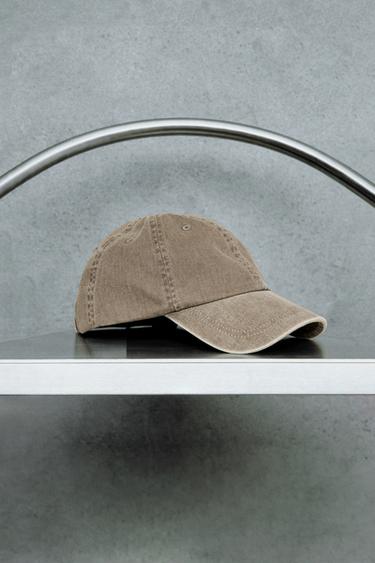 BASEBALLCAP IN VERWASCHENER OPTIK - Braun von Zara