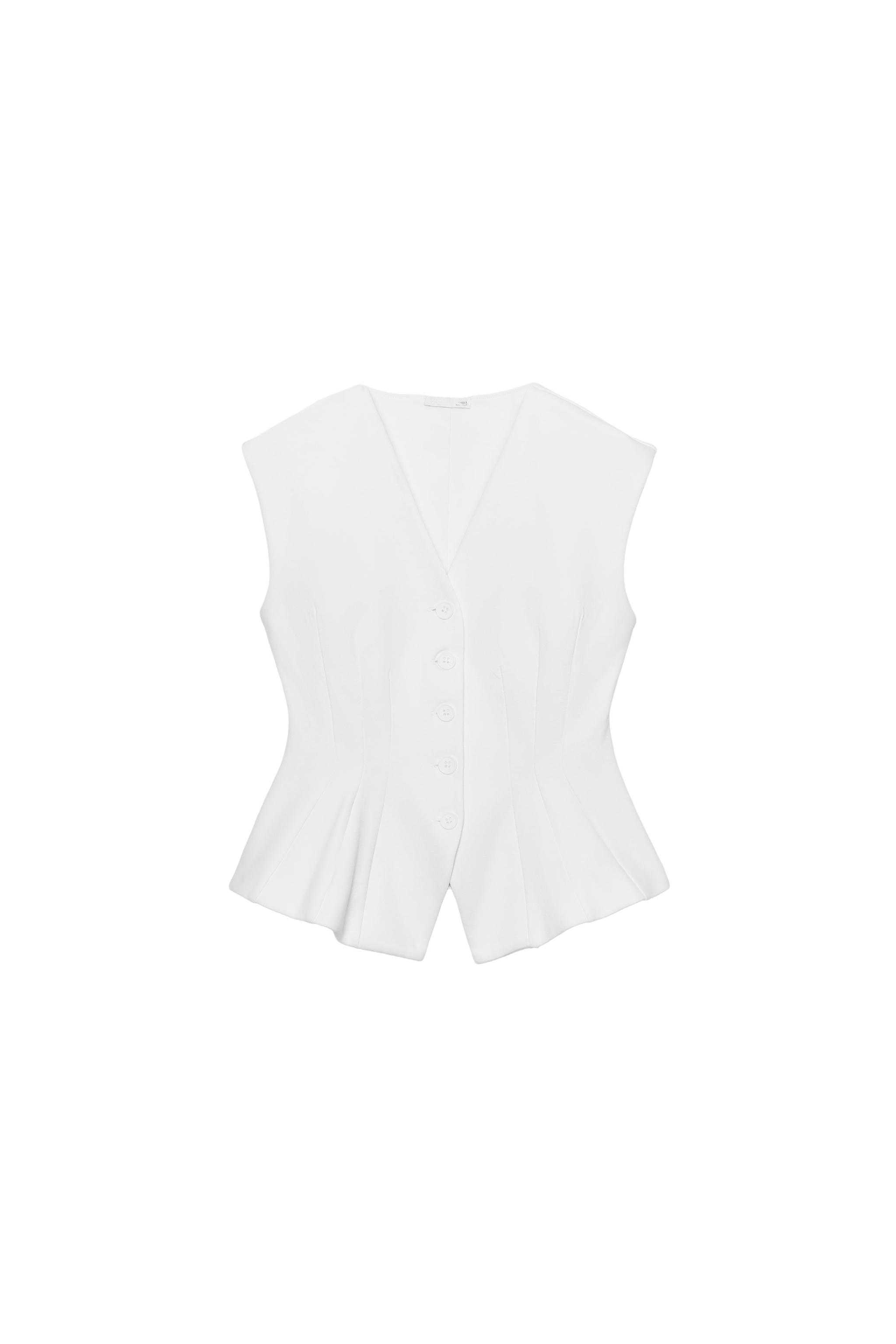 GILET INTERLOCK À BOUTONS