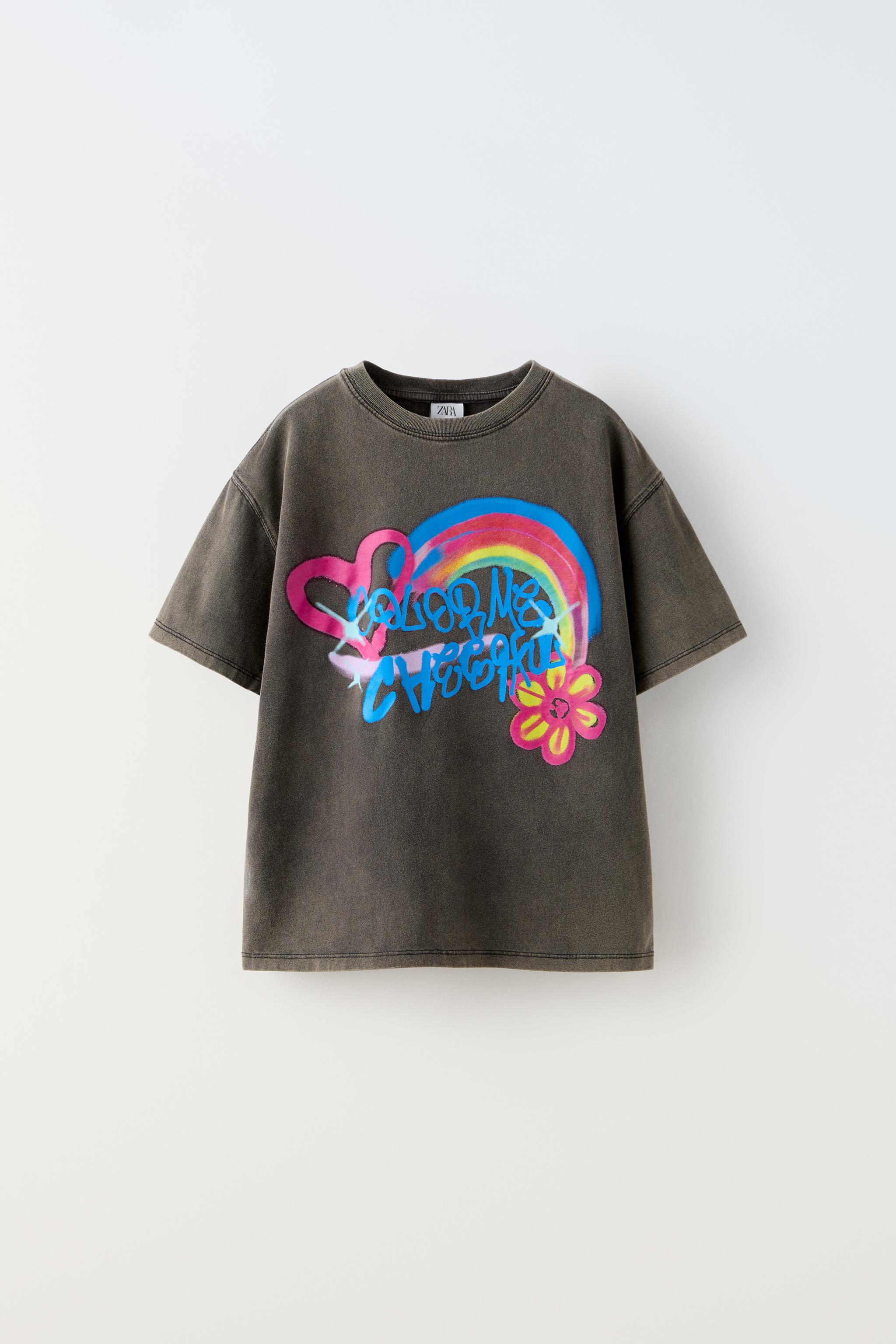 graffiti print shirt zara