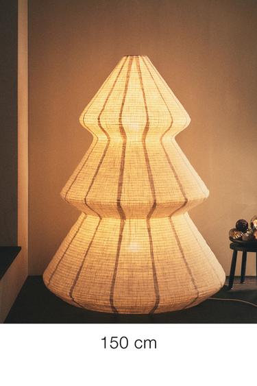 LINEN CHRISTMAS TREE LAMP (150 CM) - Ecru by Zara