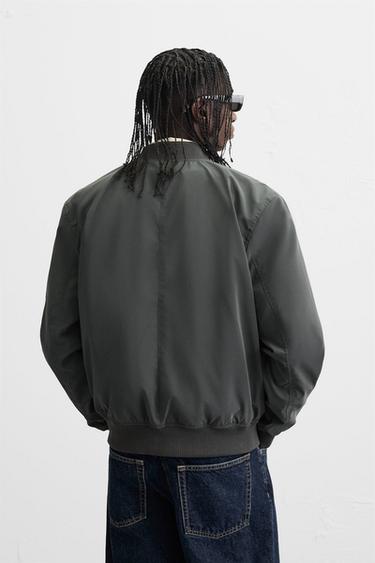 BLOUSON BOMBER LÉGER - Gris anthracite de Zara - Image 2