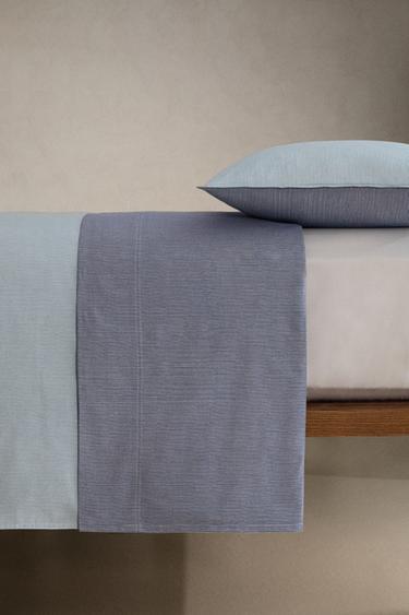 DRAP DE DESSUS RAYURES - Bleu de Zara - Image 2