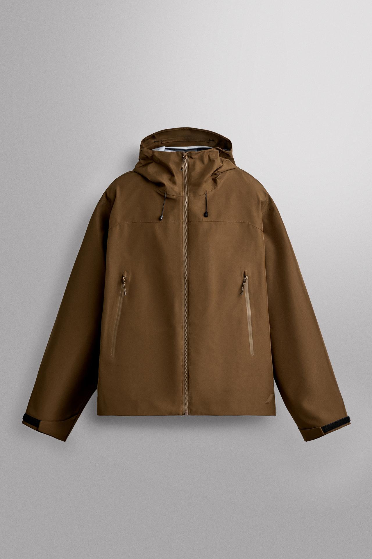 WATERPROOF TECHNICAL JACKET — Brown