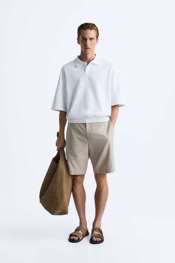 SUDADERA POLO CROPPED FIT Blanco ZARA España