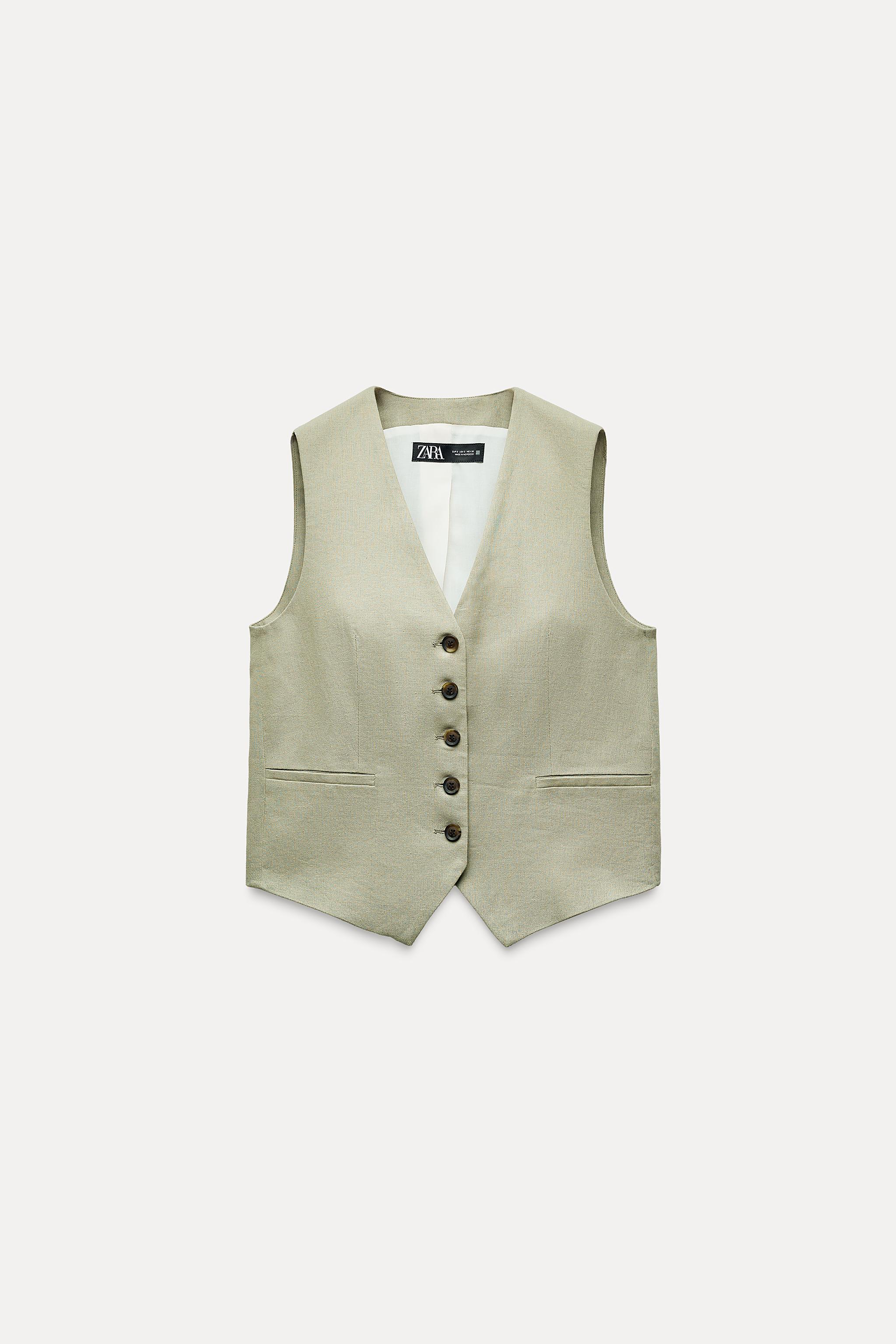 Gilet vert femme zara sale