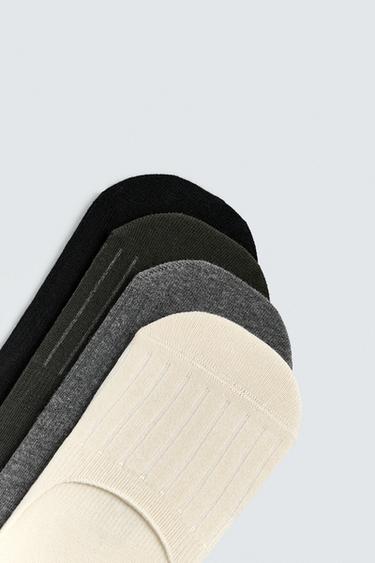 PACK OF 4 RIBBED NO-SHOW SOCKS - various by Zara - Image 1