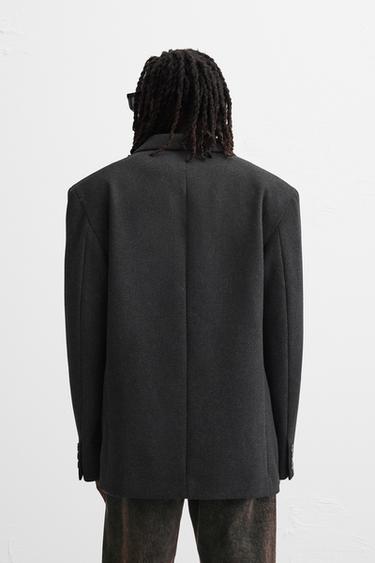SHORT COAT - Anthracite Grey by Zara - Image 2