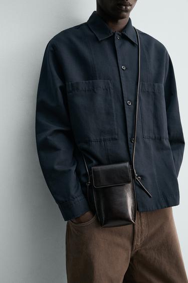 REGULAR FIT OVERSHIRT WITH POCKETS - Dark navy by Zara - Image 5