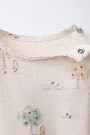 FOREST PRINT BODYSUIT - Ecru by Zara - Image 2