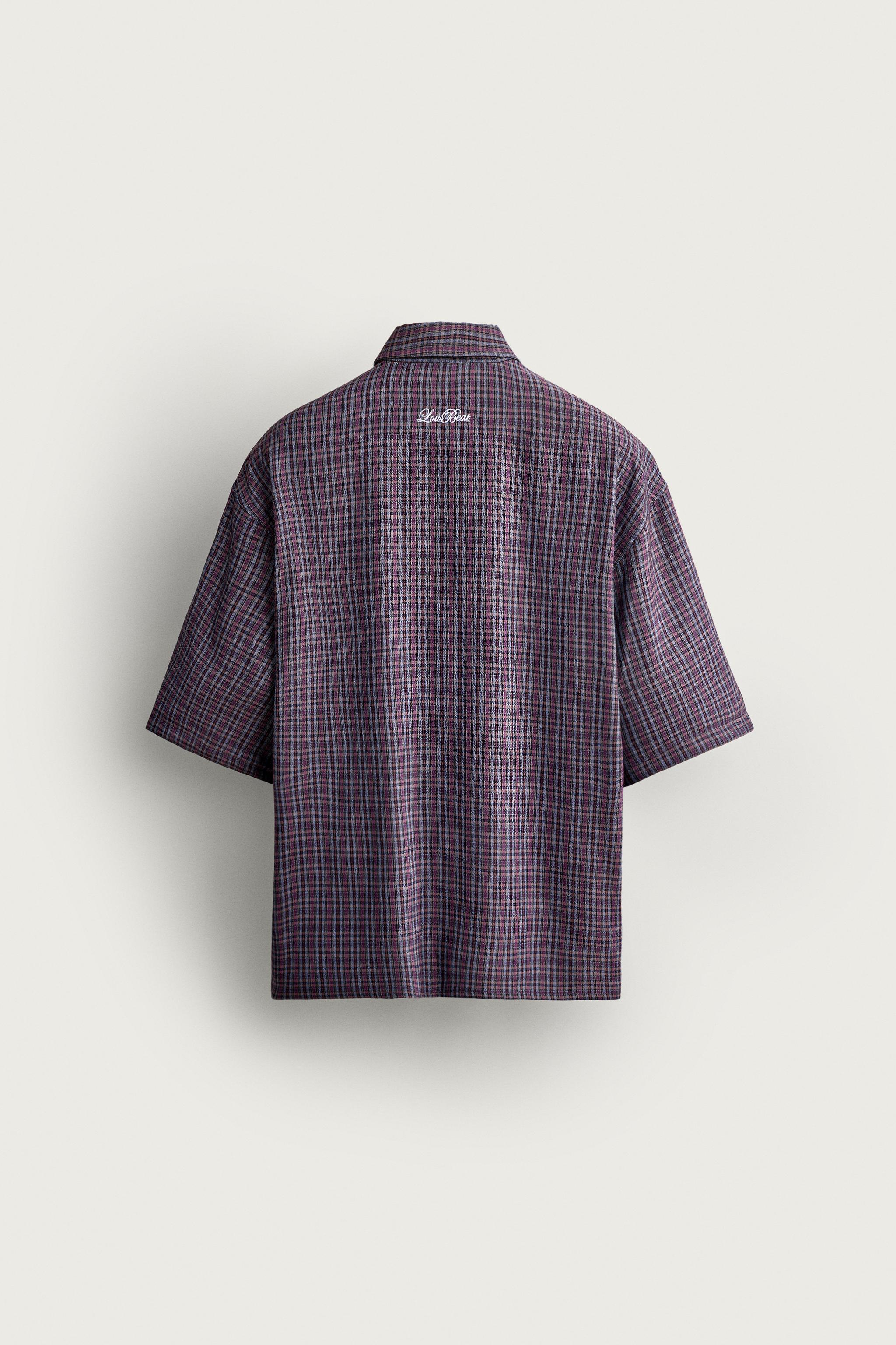 PLAID BOXY FIT SHIRT WITH POCKETS