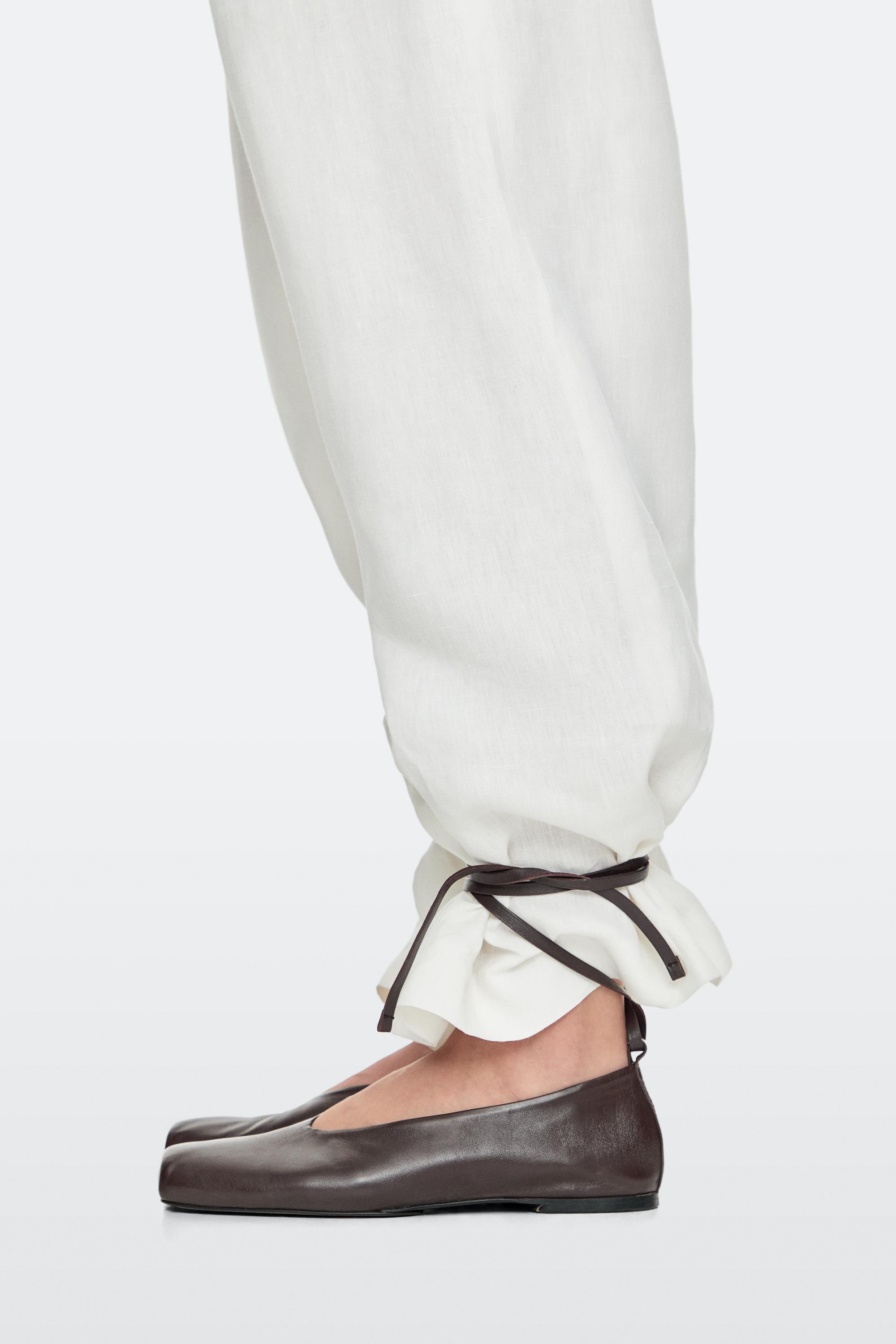 Ballerine en cuir à nouer