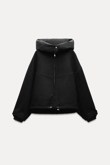 ZW COLLECTION WOOL BLEND JACKET - Black by Zara