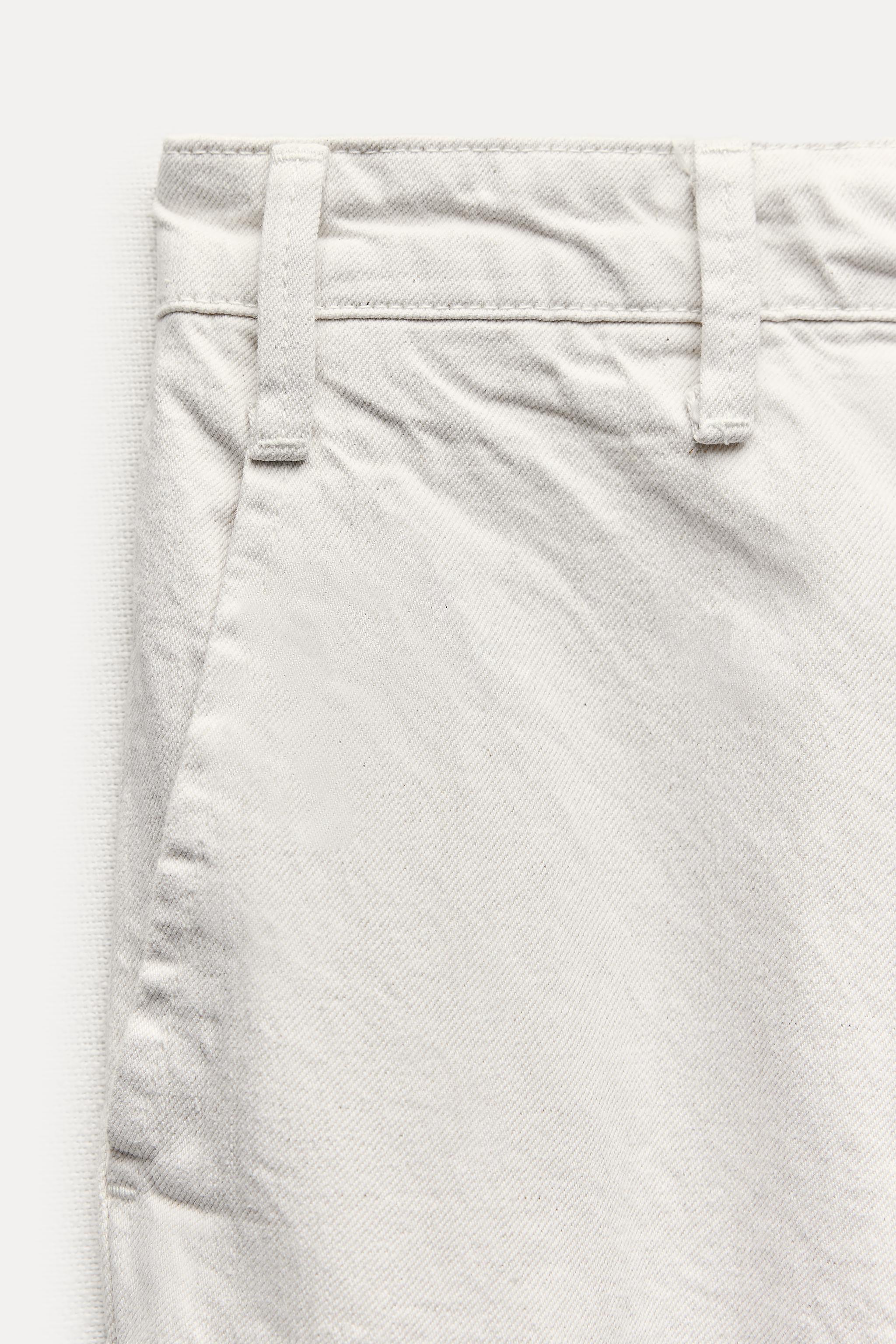 CHINO PANTS ZW COLLECTION - Oyster-white | ZARA Canada