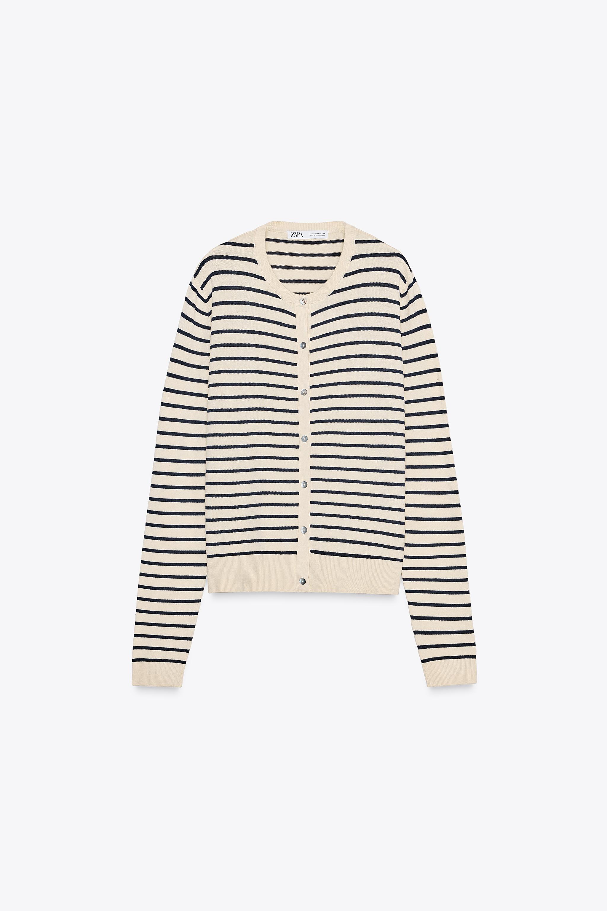 ☆ZARA☆ストライプ ニットカーディガン