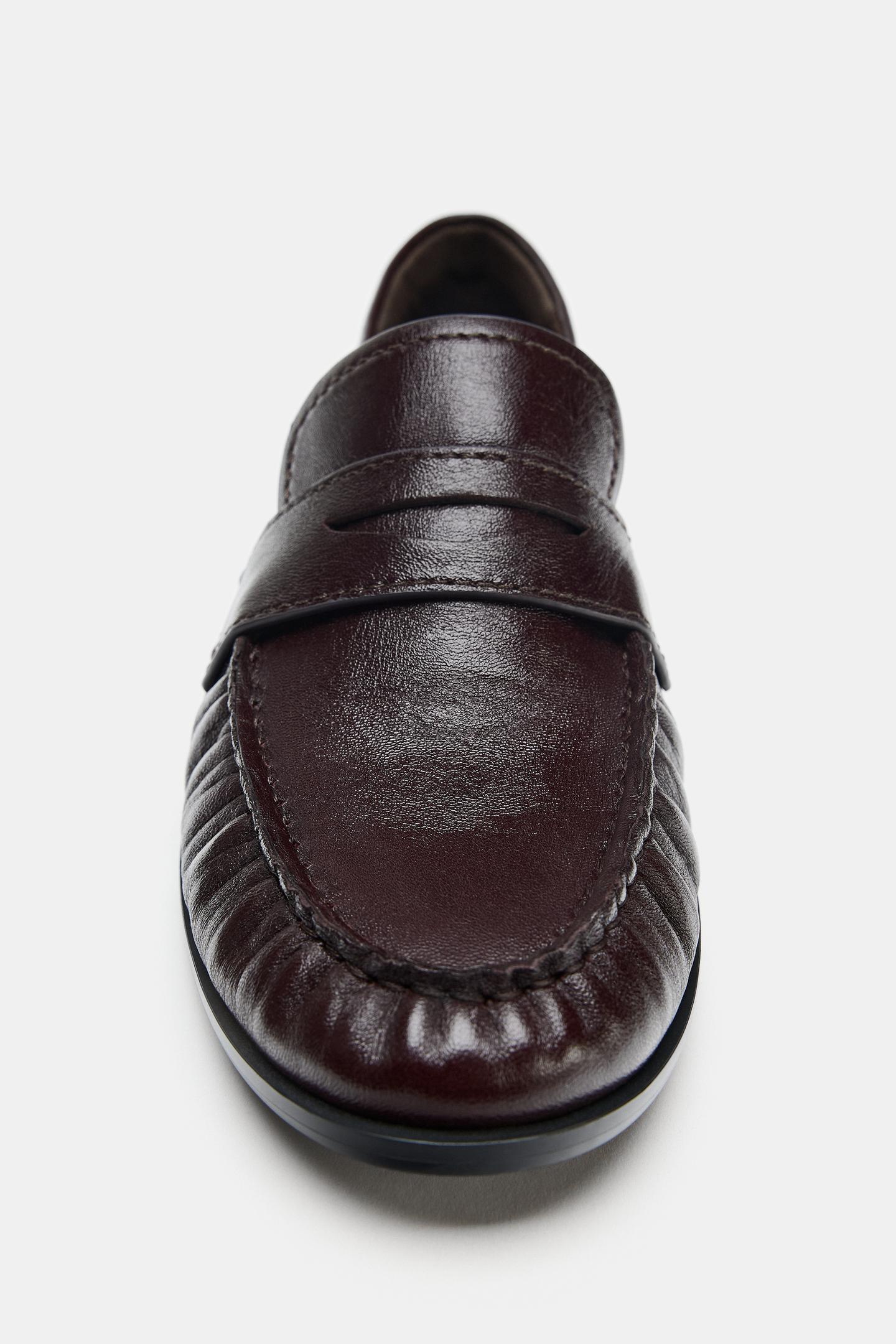 Туфли Zara Leather, цвет: Коричневый — фото 6