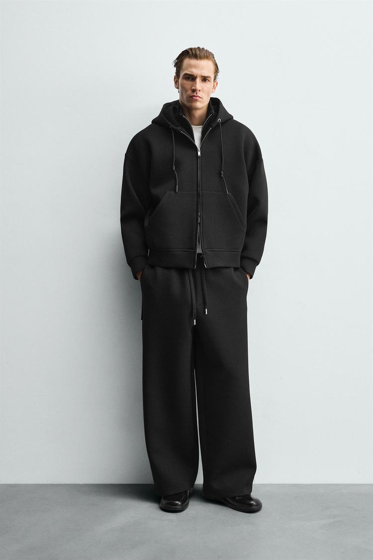 ZARA TECHNICAL WIDE-LEG JOGGING TROUSERS