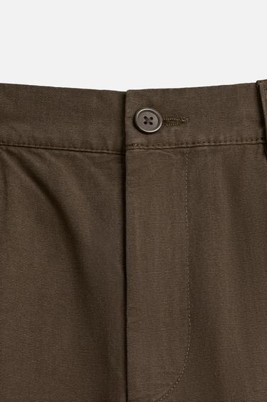 PANTALON CANVAS DÉLAVÉ - Sable de Zara - Image 8