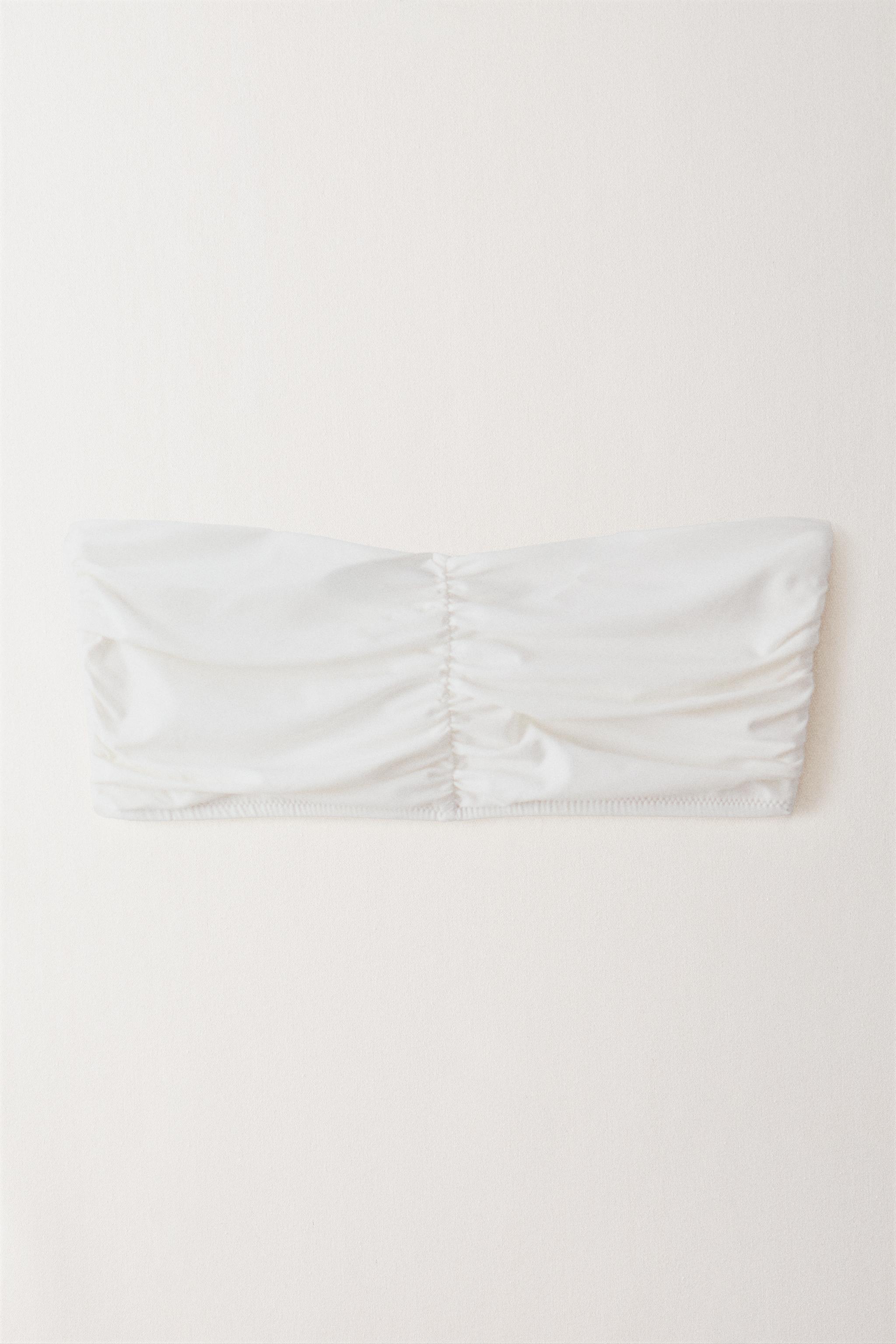 GATHERED BEACH BANDEAU BIKINI TOP