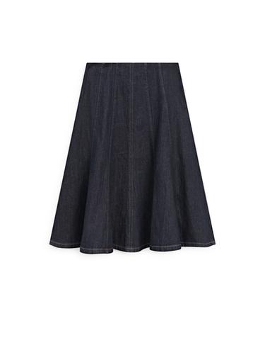 Zara Denim godet midi skirt - Blue