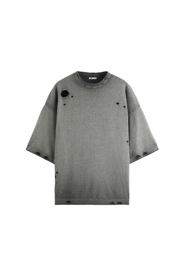 RIPPED KNIT SHIRT