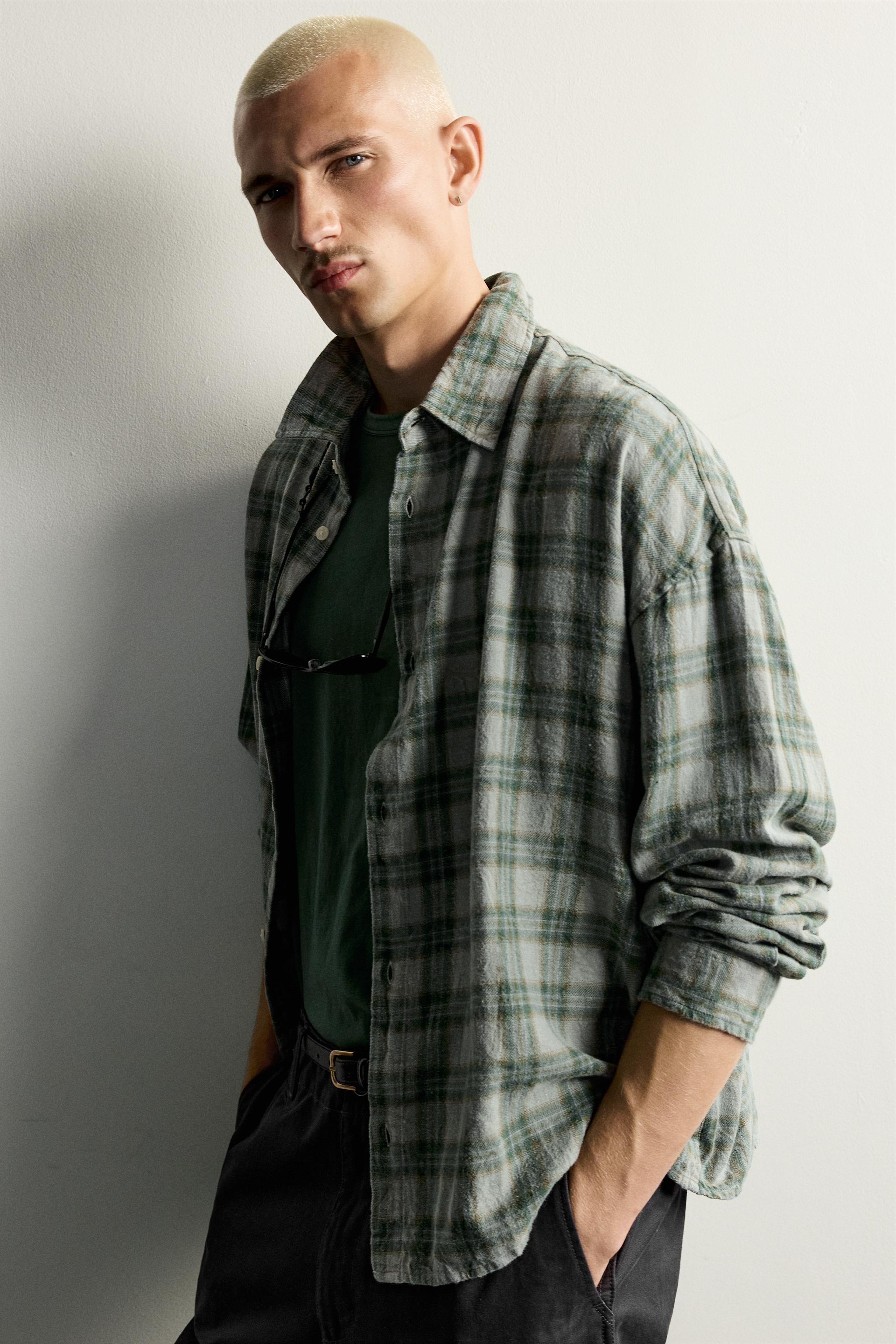 CROPPED PLAID SHIRT