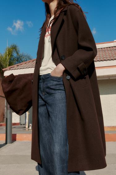 SOFT OVERSIZED COAT - Brown by Zara