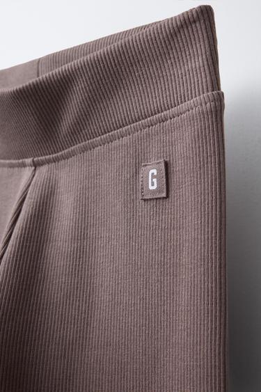RIBBED LEGGINGS WITH LABEL - Pink by Zara - Image 2