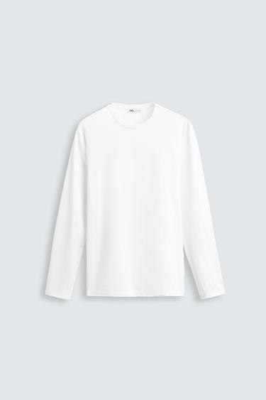 Zara BASIC SLIM FIT T-SHIRT - White