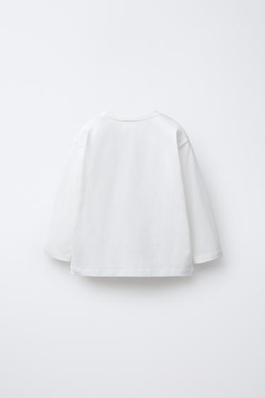 T-SHIRT ANIMAUX NŒUD - Écru de Zara - Image 1