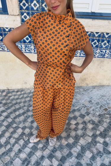 PRINTED WRAP BLOUSE - Multicoloured by Zara - Image 0