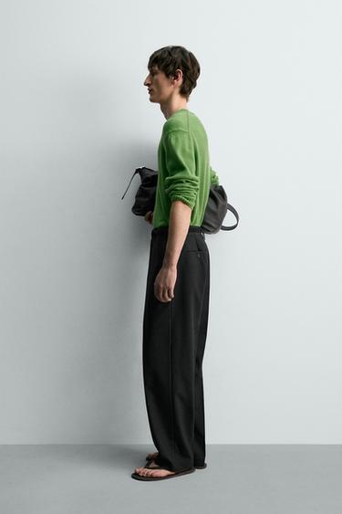 PULL EN COTON ET LIN - Vert de Zara - Image 3