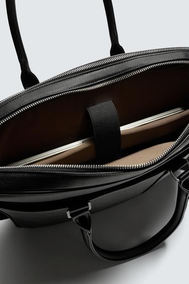 TEXTURED BRIEFCASE - Black by Zara - Image 5