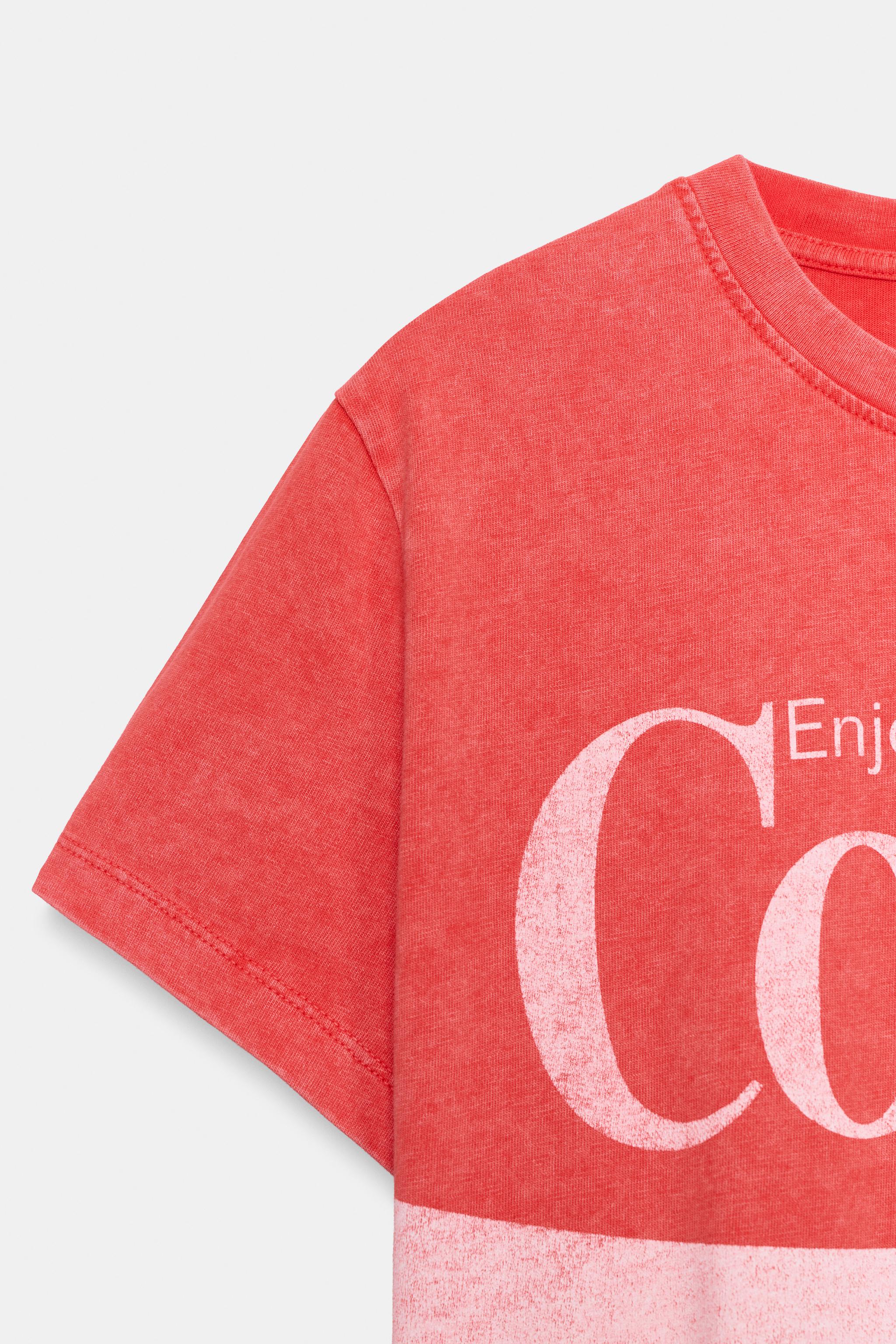 Zara COCA-COLA® YIKAMA EFEKTLİ T-SHIRT görsel 7