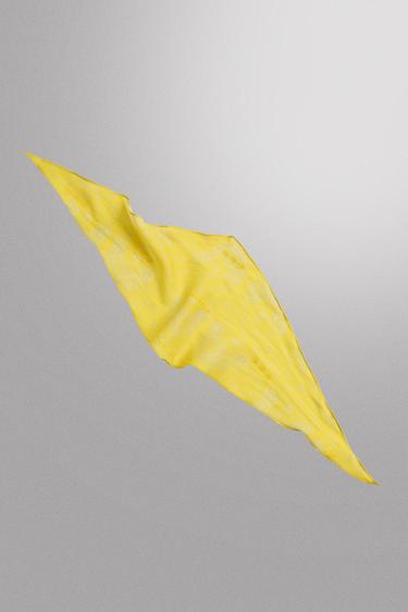 LIGHTWEIGHT RAMIE AND COTTON BANDANA - Yellow by Zara