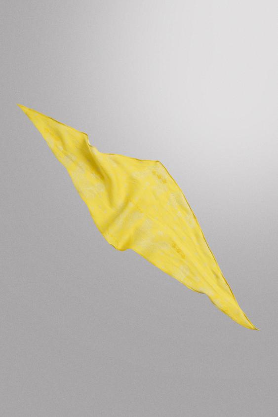 BANDANA LÉGÈRE RAMIE - COTON - Jaune de Zara - Image 2