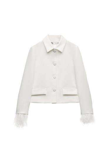 BLAZER CORTA PLUMAS ZW COLLECTION