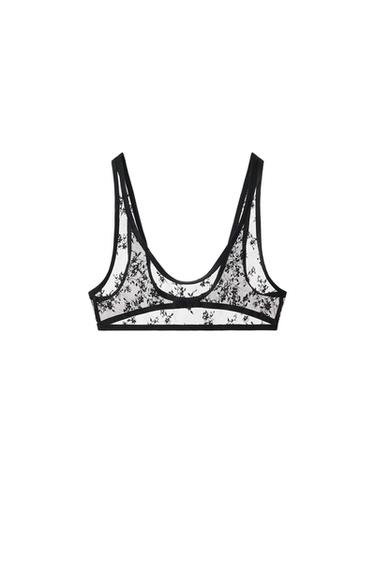 LACE BRALETTE - Black by Zara