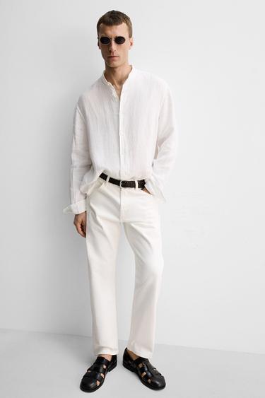 LIMITED EDITION RELAXED STRAIGHT-LEG JEANS - White by Zara - Image 4