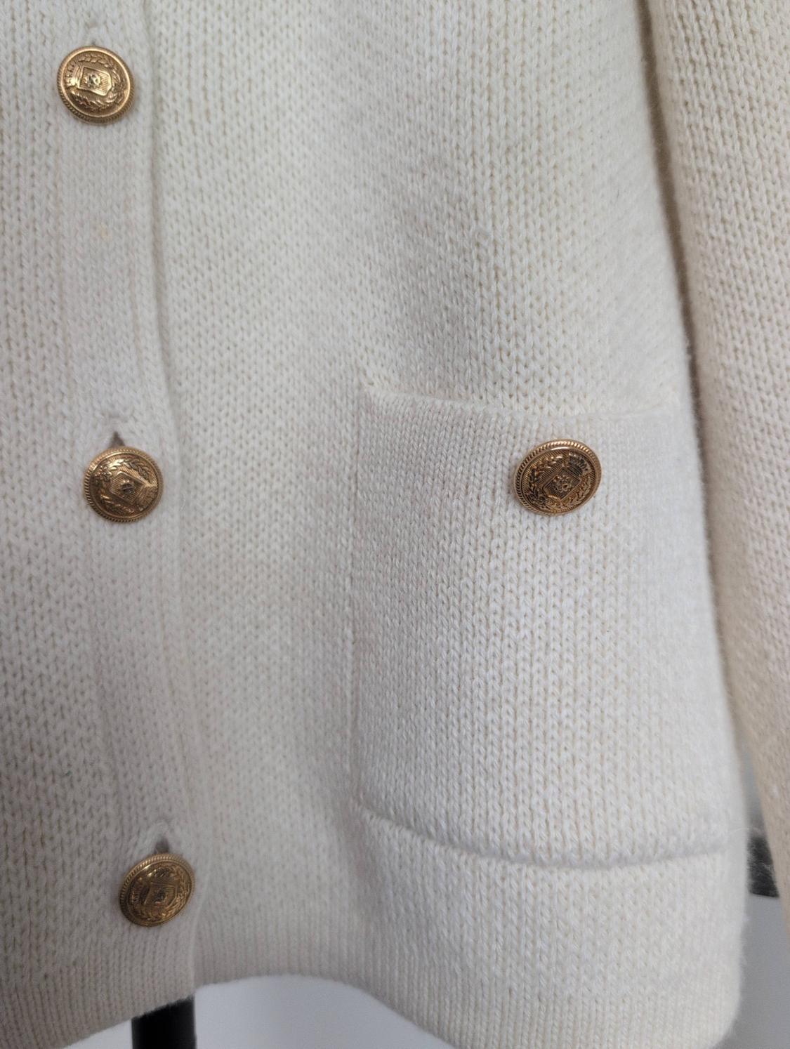 KNIT CARDIGAN WITH GOLDEN BUTTONS - Image 3