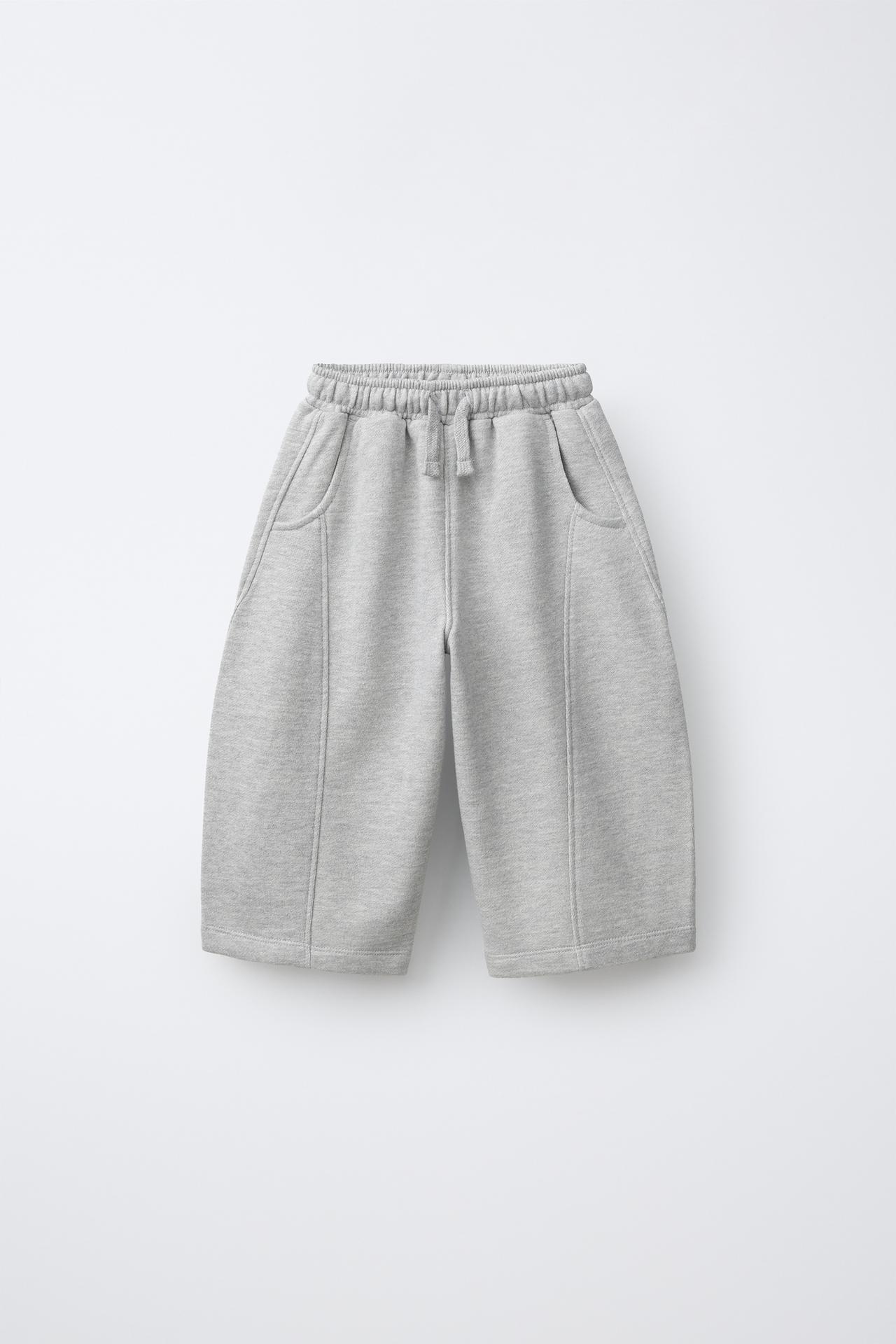 SOLID BALLOON TROUSERS — Gray